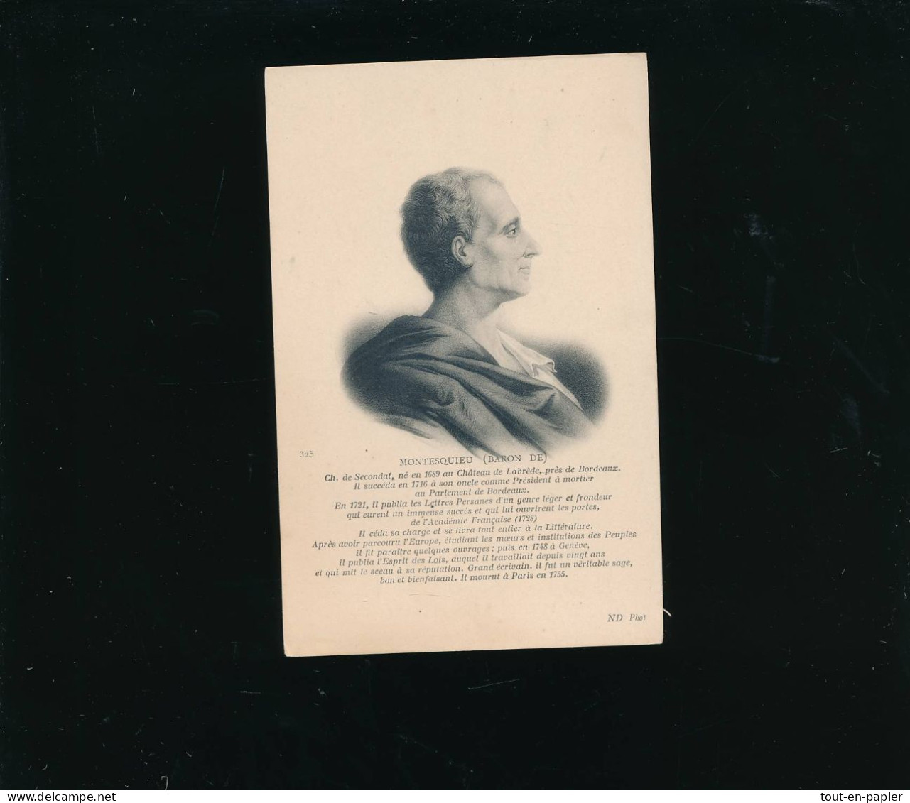 CPA  Histoire - Homme Célèbre - ND Photo - Baron De Montesquieu - Histoire