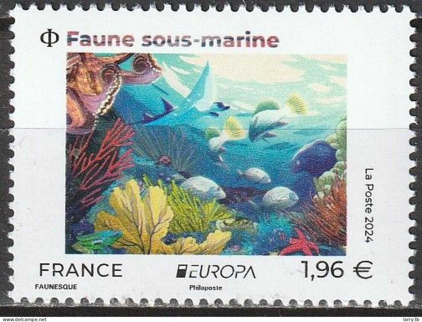 2024 - EUROPA - CEPT FRANCE - "FAUNE SOUS-MARINE" - ISSU FEUILLET 1,96 € - NEUF ** - MNH - 2024