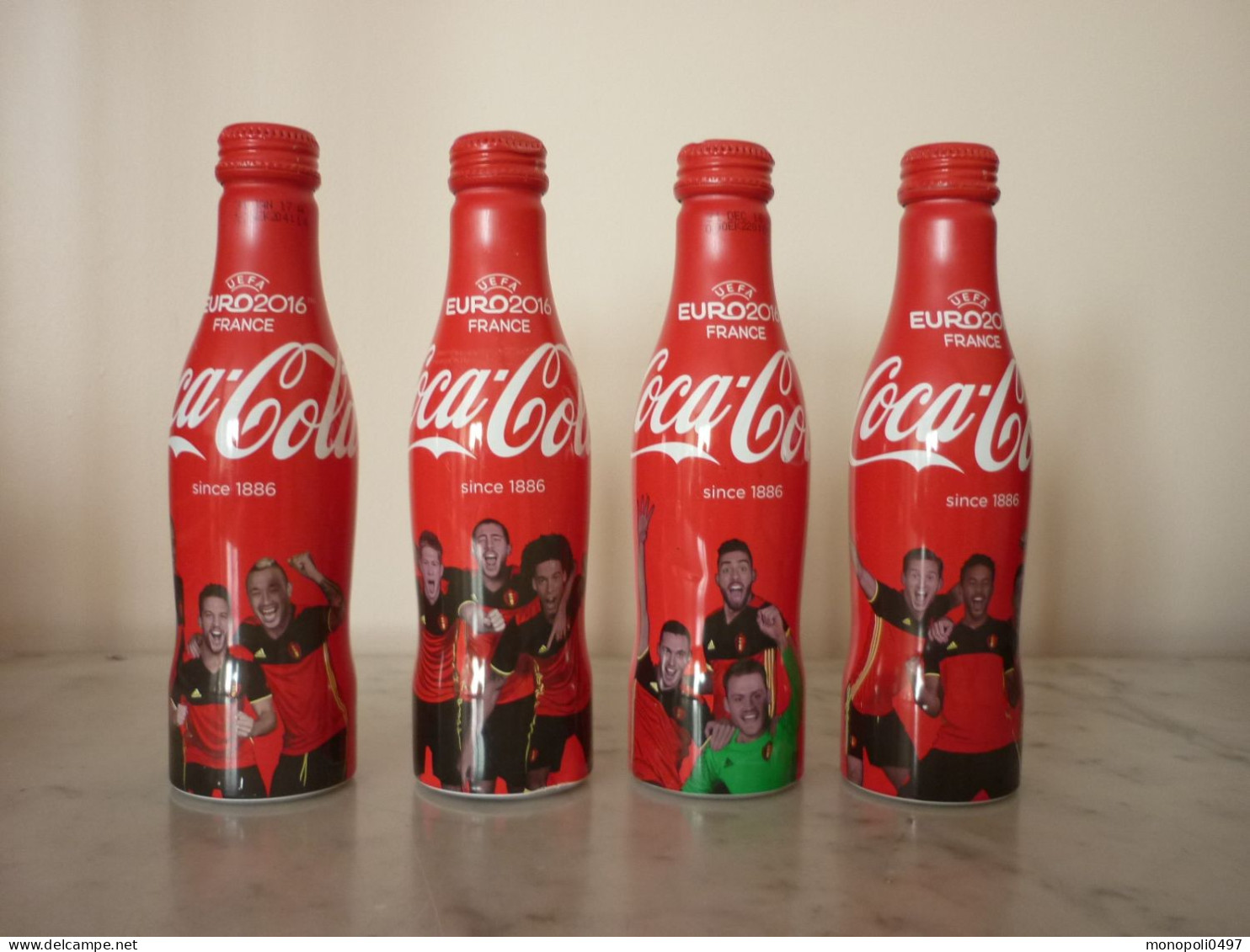 Coca Cola - Diables Rouges - Euro 2016 - Bouteilles Aluminium - Bottles