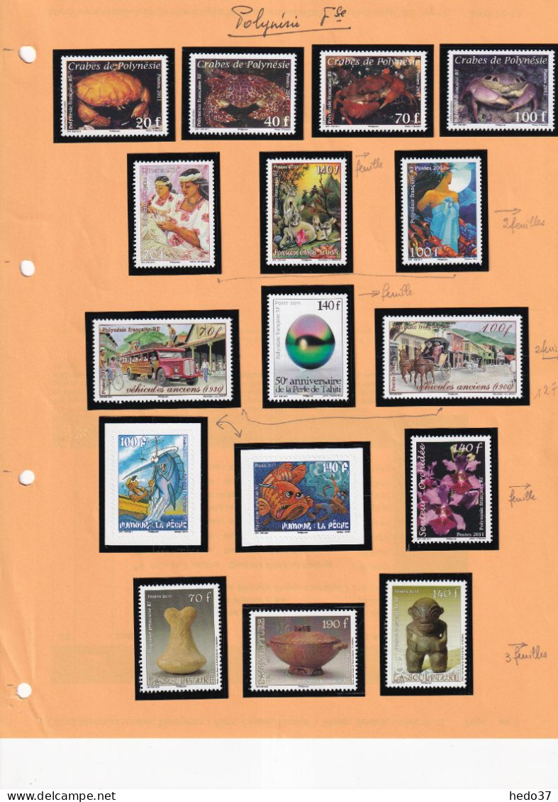 Polynésie - Collection 2011/2020 - Neuf ** Sans Charnière - Faciale 340 € (40415 Francs) - TB - Unused Stamps
