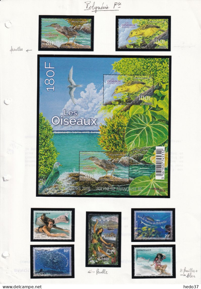 Polynésie - Collection 2011/2020 - Neuf ** sans charnière - Faciale 340 € (40415 francs) - TB