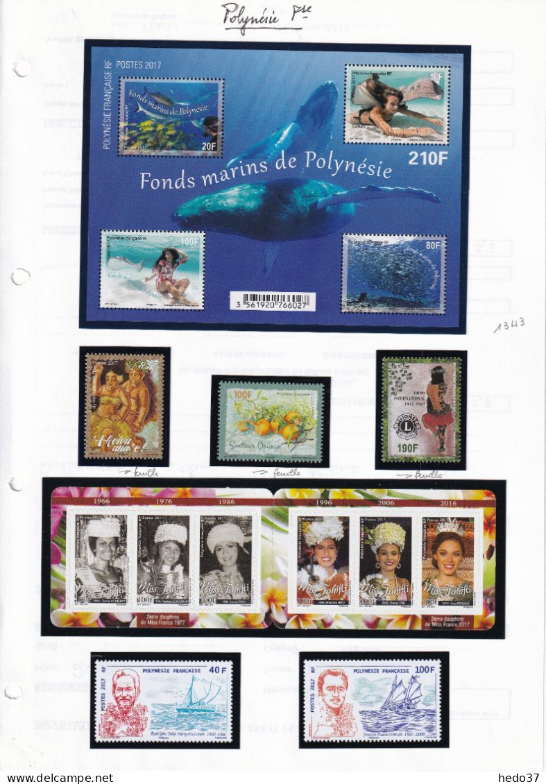 Polynésie - Collection 2011/2020 - Neuf ** sans charnière - Faciale 340 € (40415 francs) - TB