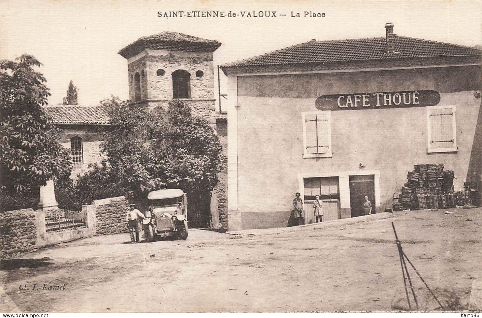 St étienne De Valoux * Café THOUE * Automobile Ancienne * Villageois - Sonstige & Ohne Zuordnung
