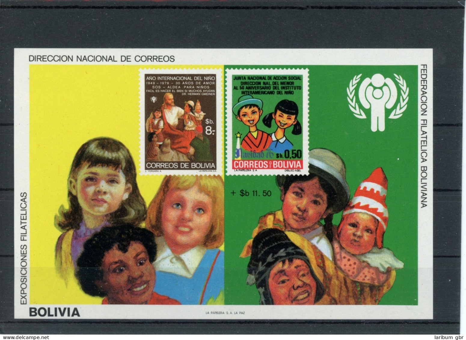 Bolivien Block 97 Postfrisch Kinder #HK839 - Bolivia