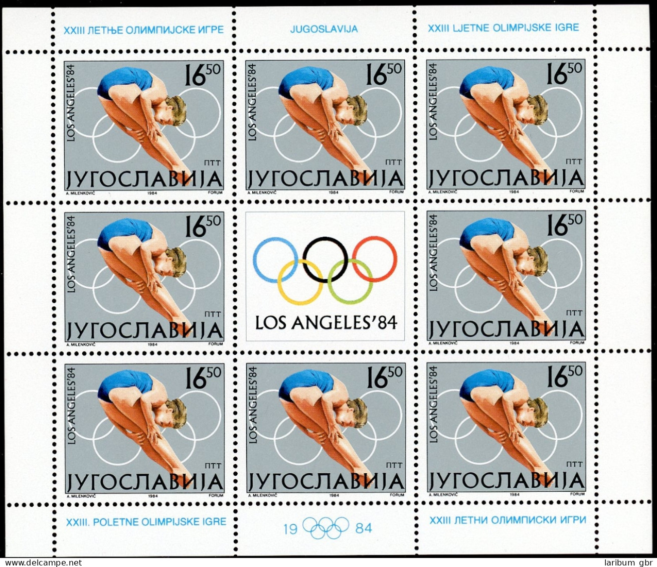Jugoslawien 2048-2051 Postfrisch Kleinbogen Olympiade 1984 #IS765 - Sonstige & Ohne Zuordnung