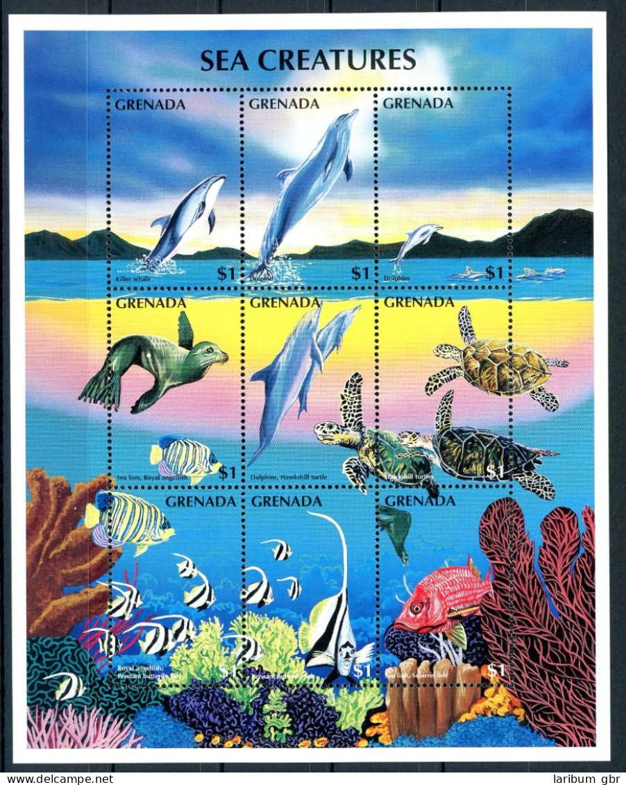 Grenada KB Mit 3323-3331 Postfrisch Meerestiere #HK796 - Grenade (1974-...)