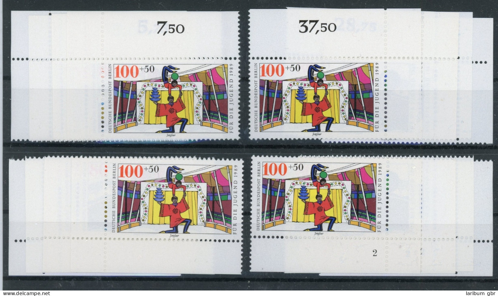 Berlin 838-41 Postfrisch Alle 4 Ecken, Form Nr. 2, Zirkus #HK548 - Autres & Non Classés