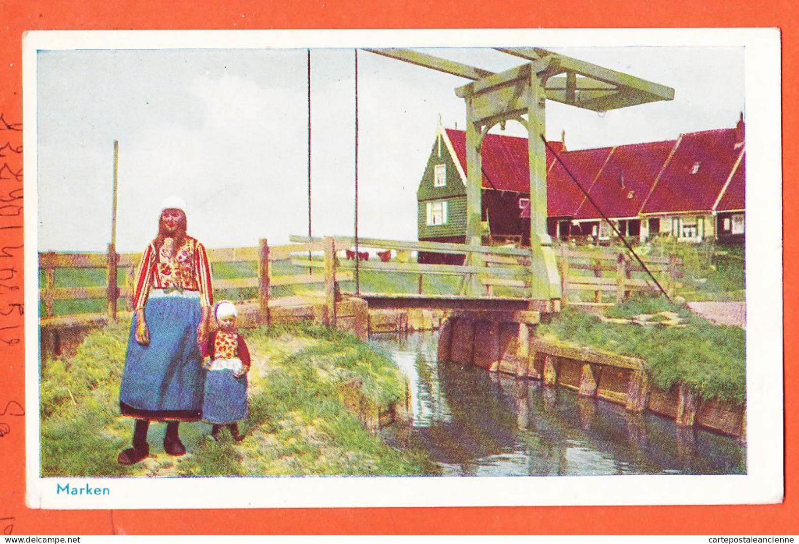 05038 ●  MARKEN Noord-Holland Ophaalbrug Over Het Kanaal Pont-Levis Sur Le Canal 1930s D.B.M 165 Nederland - Marken