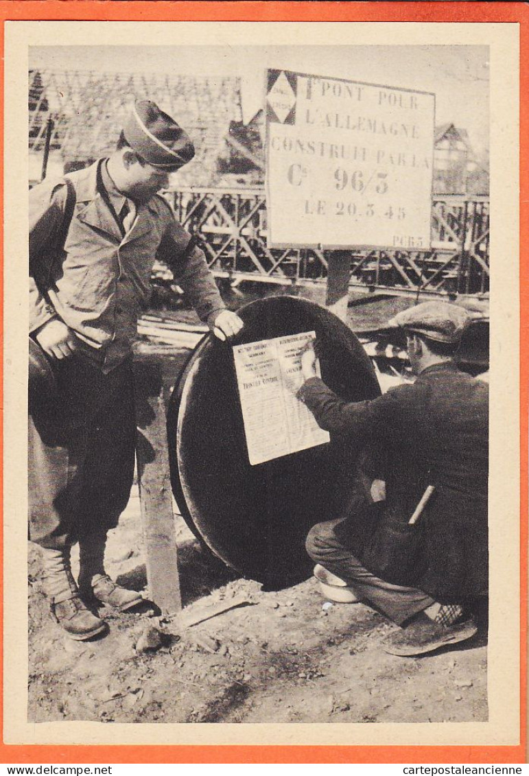 05425 ● SCHEIBENHARDT 21 Mars 1945 Premier Village Occupé Troupes Françaises ALLEMAGNE Maire Autorité Occupante CPAWW2 - Manöver