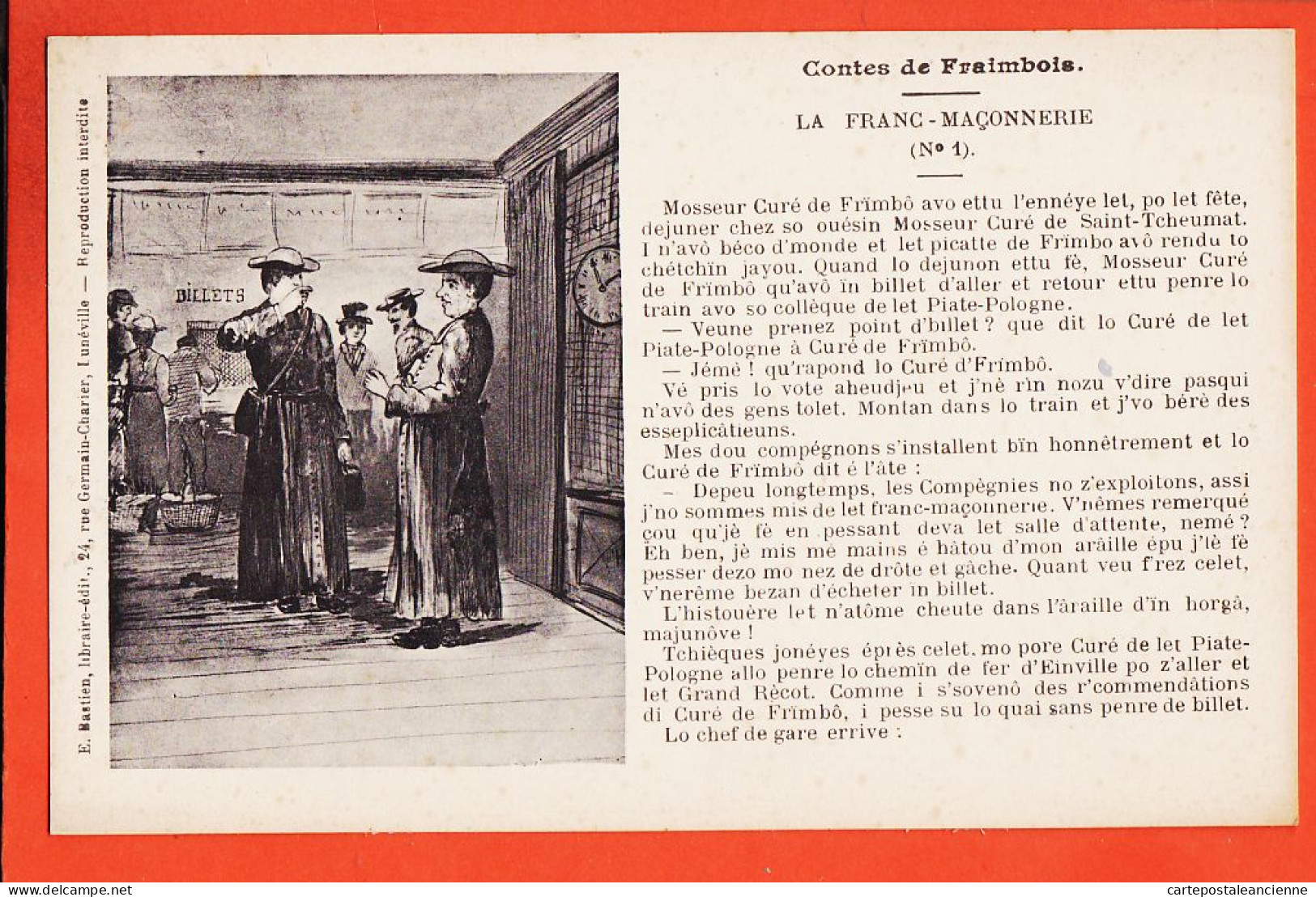 05157 / ⭐ ◉ FRAIMBOIS 54-Meurthe Moselle Contes De FRAIMBOIS La Franc-Maçonnerie N°1 Edition Libraire Editeur BASTIEN  - Autres & Non Classés