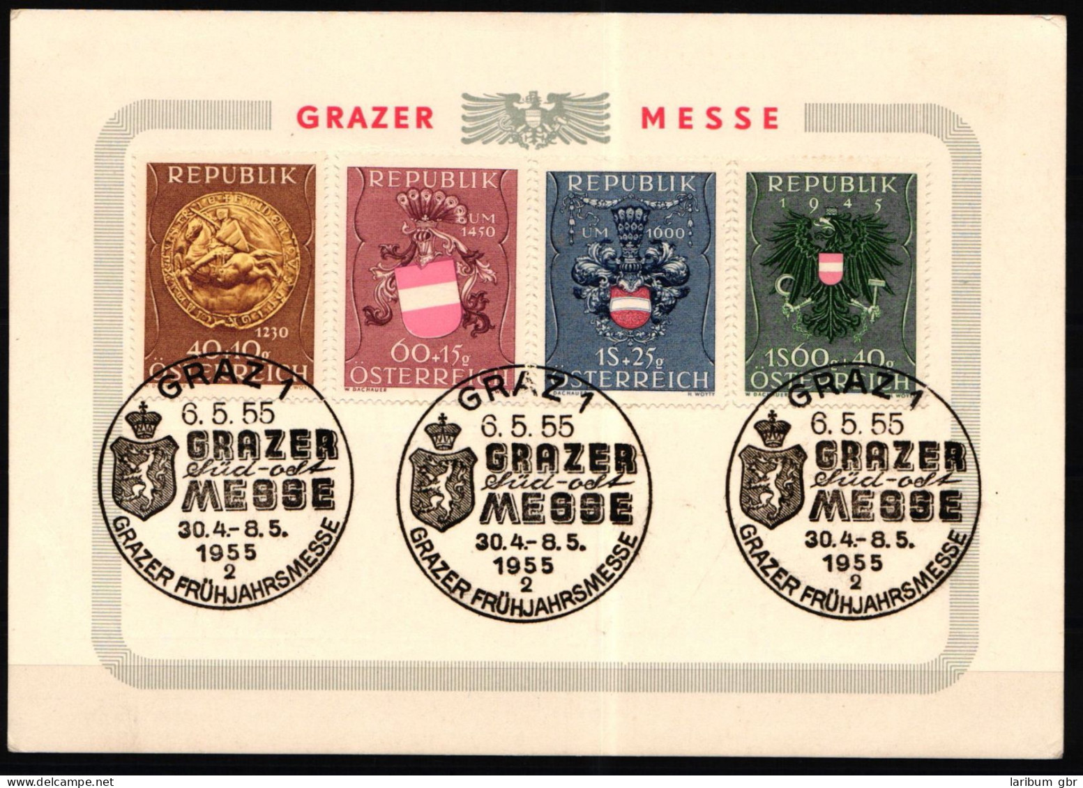 Österreich 937-940 Auf Karte Grazer Messe 1955 #NF800 - Altri & Non Classificati