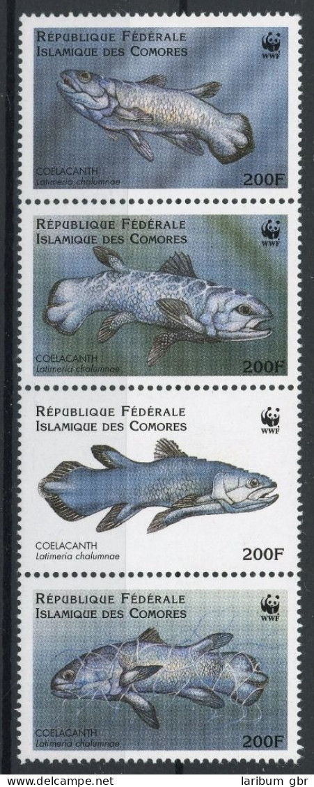 Komoren Viererstreifen 1261-1264 Postfrisch Fische #IJ359 - Komoren (1975-...)