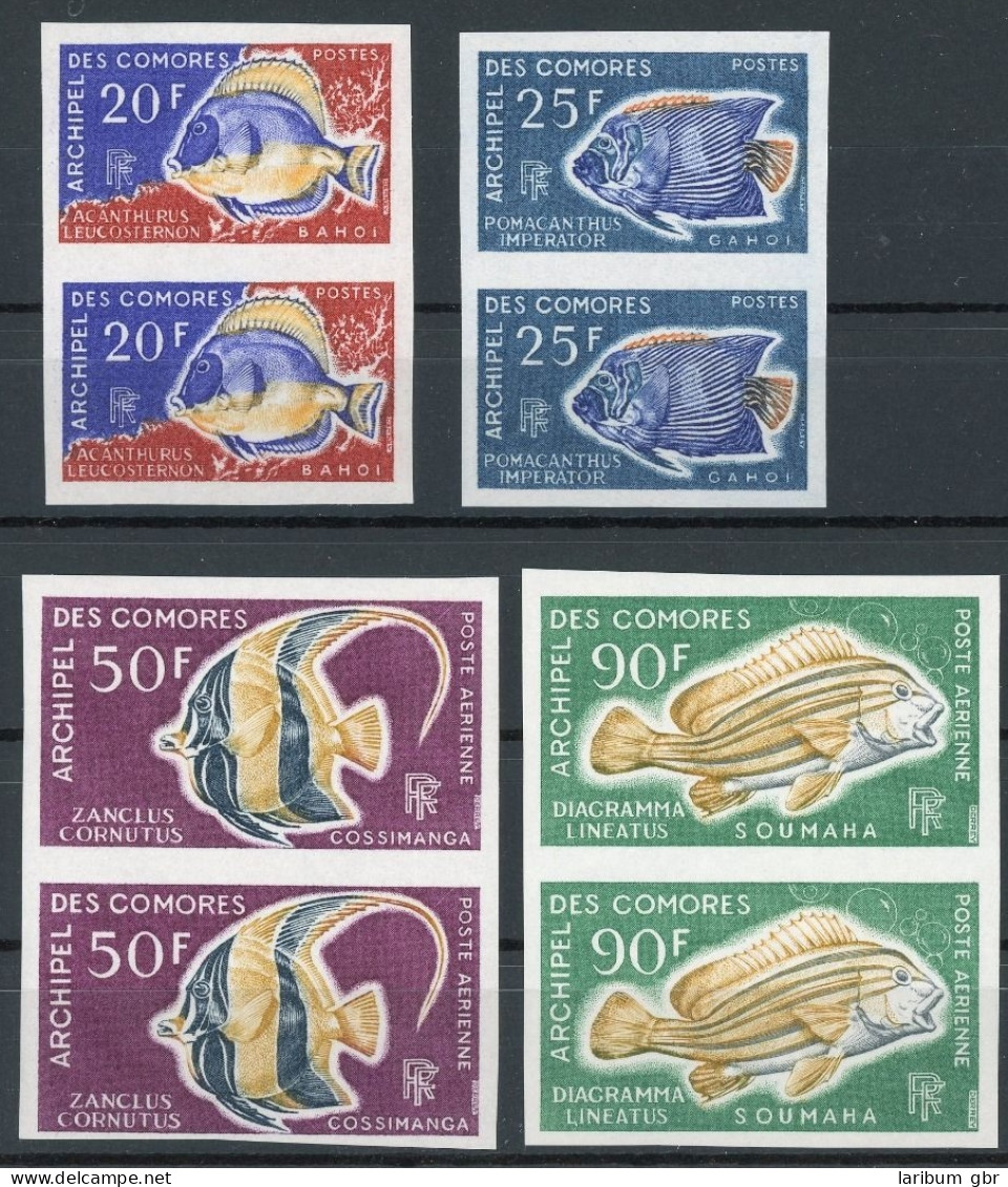 Komoren Senkrechte Paare 88-91 B Postfrisch Fische #IJ360 - Comores (1975-...)