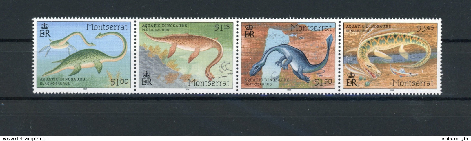 Montserrat Viererstreifen 892-95 Postfrisch Dinosaurier #IS878 - Anguilla (1968-...)