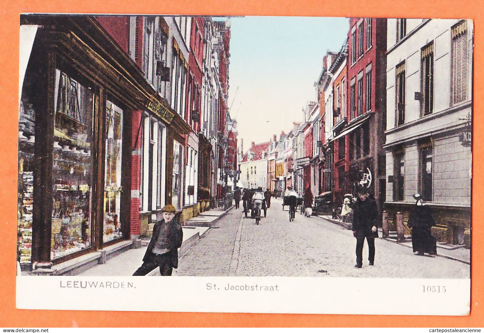 05054 ● LEEUWARDEN Friesland St.Sint Jacobstraat Straatbeeld Saint JACOB 1910s NAUTA 10515 Velsen Nederland Niederlande - Leeuwarden