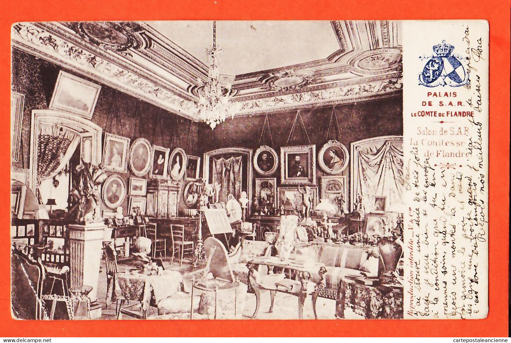 05114 ● BRUXELLES Palais De S.A.R. Le Comte De FLANDRE Salon Sa S.A.R 1906 à BAYOT Collège N-D De La Paix VANDERAUWERA  - Bruxelles-ville