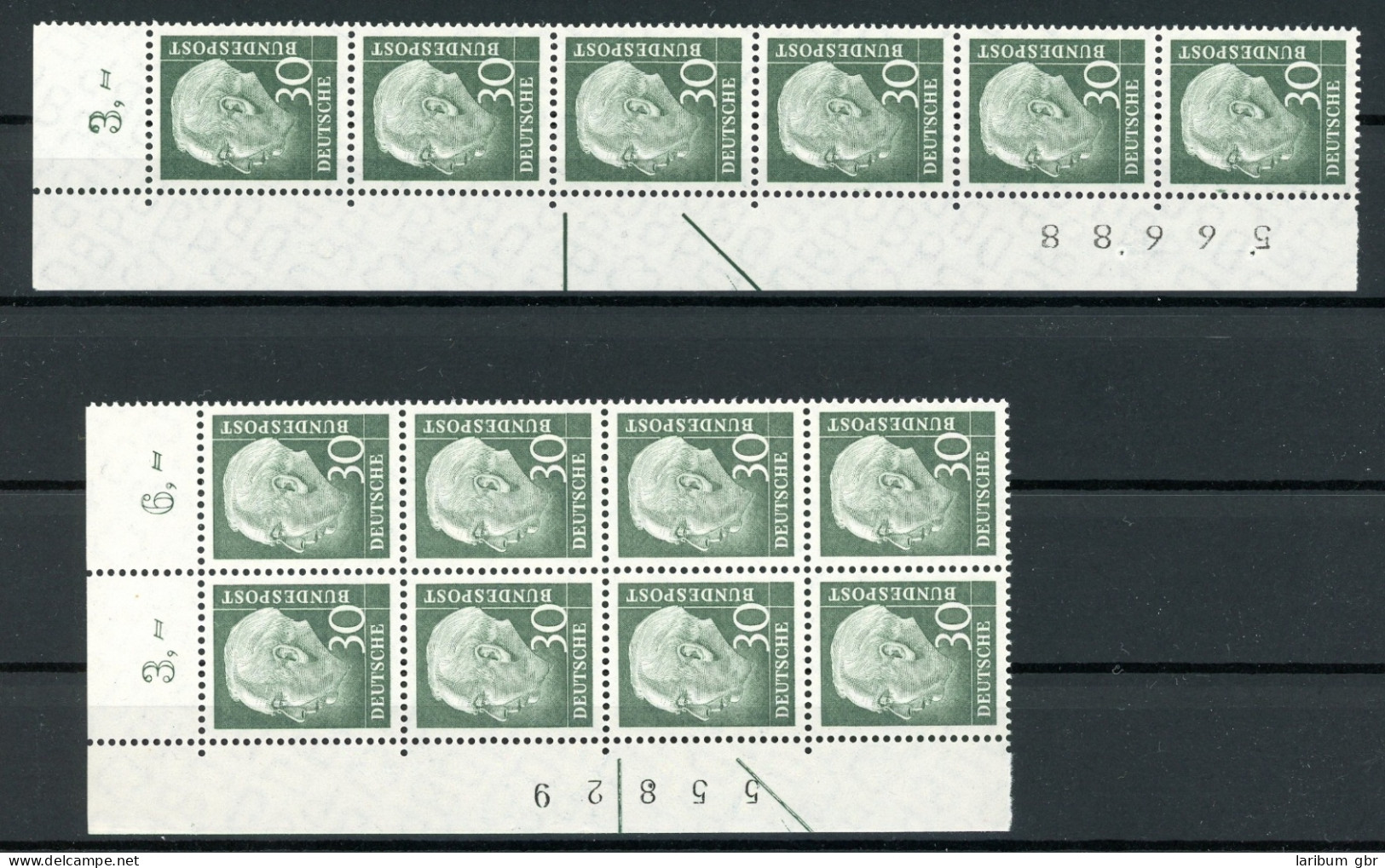 Bund 2 X 259 W Eckrand Ol Postfrisch Steuerstriche + BZ Nummern #JJ832 - Unused Stamps