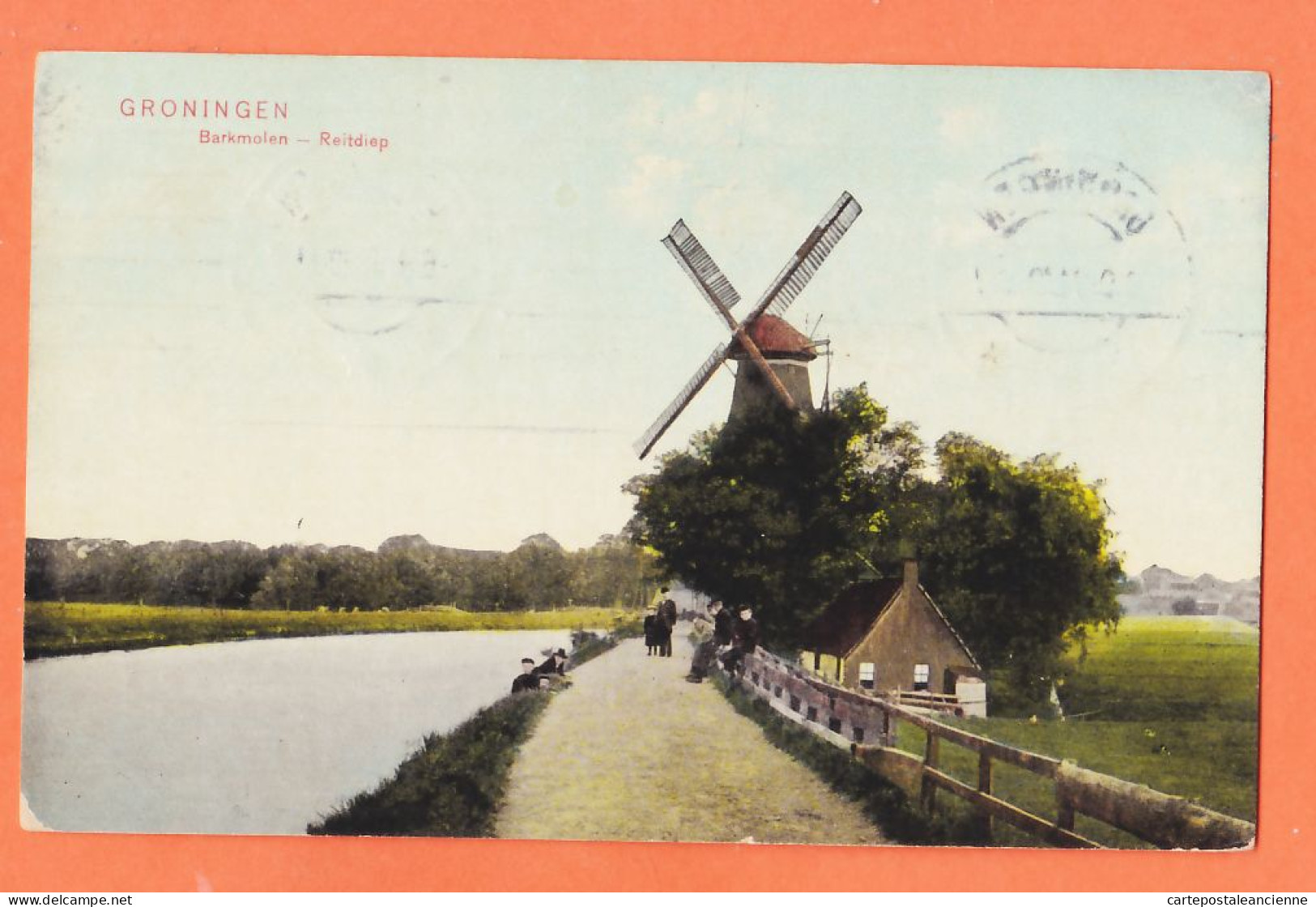 05065 ● GRONINGEN C Barkmolen Reitdiep Moulin à Vent 1910 à P. De CLERN Antwerpen WEENENK SNEL Den HAAG 137 - Groningen
