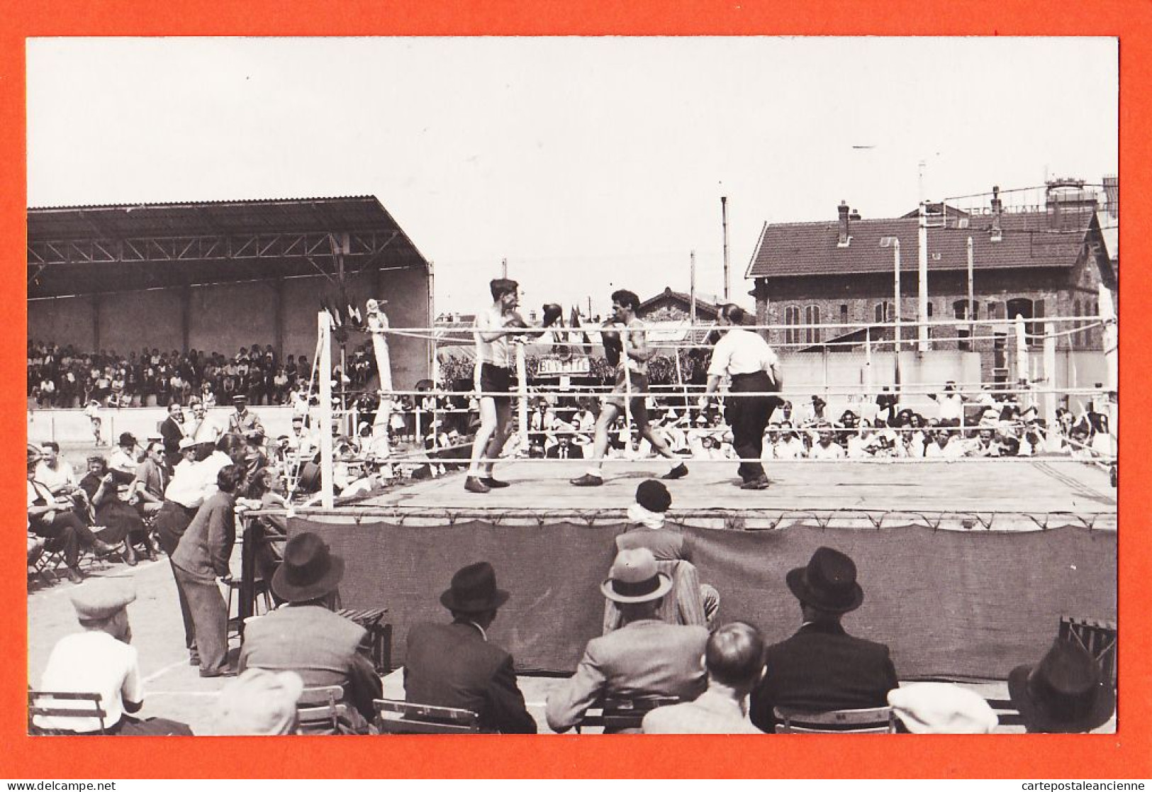 05479 / ♥ (•◡•) Rare 92-MALAKOFF Carte-Photo 1/11 Ring Combat Boxe Buvette Fête Sportive Stadium Stade Municipal 1940s  - Malakoff
