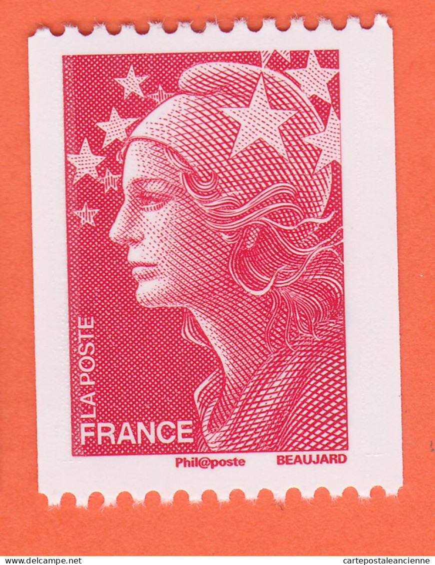 05181 ● FRANCE 2008 ROULETTE GOMMEE Marianne BEAUJARD Phil@Poste Y&T 4240 **LUXE  N°331 Noir Gauche - Coil Stamps