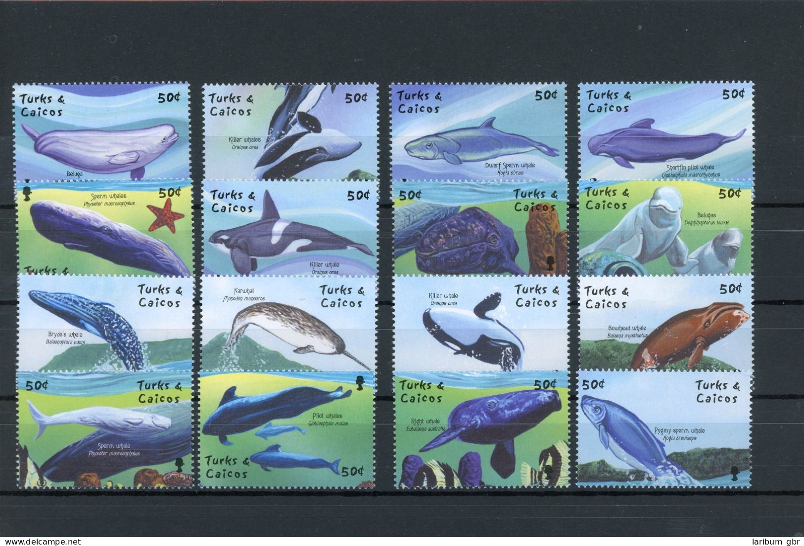 Turks Und Caicos Inseln 1594-1609 Postfrisch Wale #IN045 - Turks- En Caicoseilanden