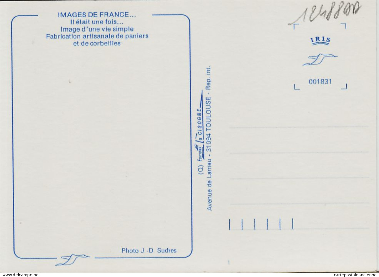 05453 / Midi Pyrénées Fabrication Artisanale De PANIERS CORBEILLES Osier Metier Paysan 1985s - IRIS CIGOGNE - Bauern