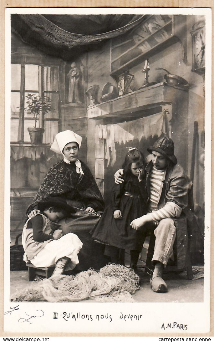05442 / ⭐ ◉ Métier Marin Pêcheur Carte-Photo NOYER R.P.I N°3 QU'ALLONS NOUS DEVENIR 1903 à Claire ESCARGUEL Carcassonne - Pêche