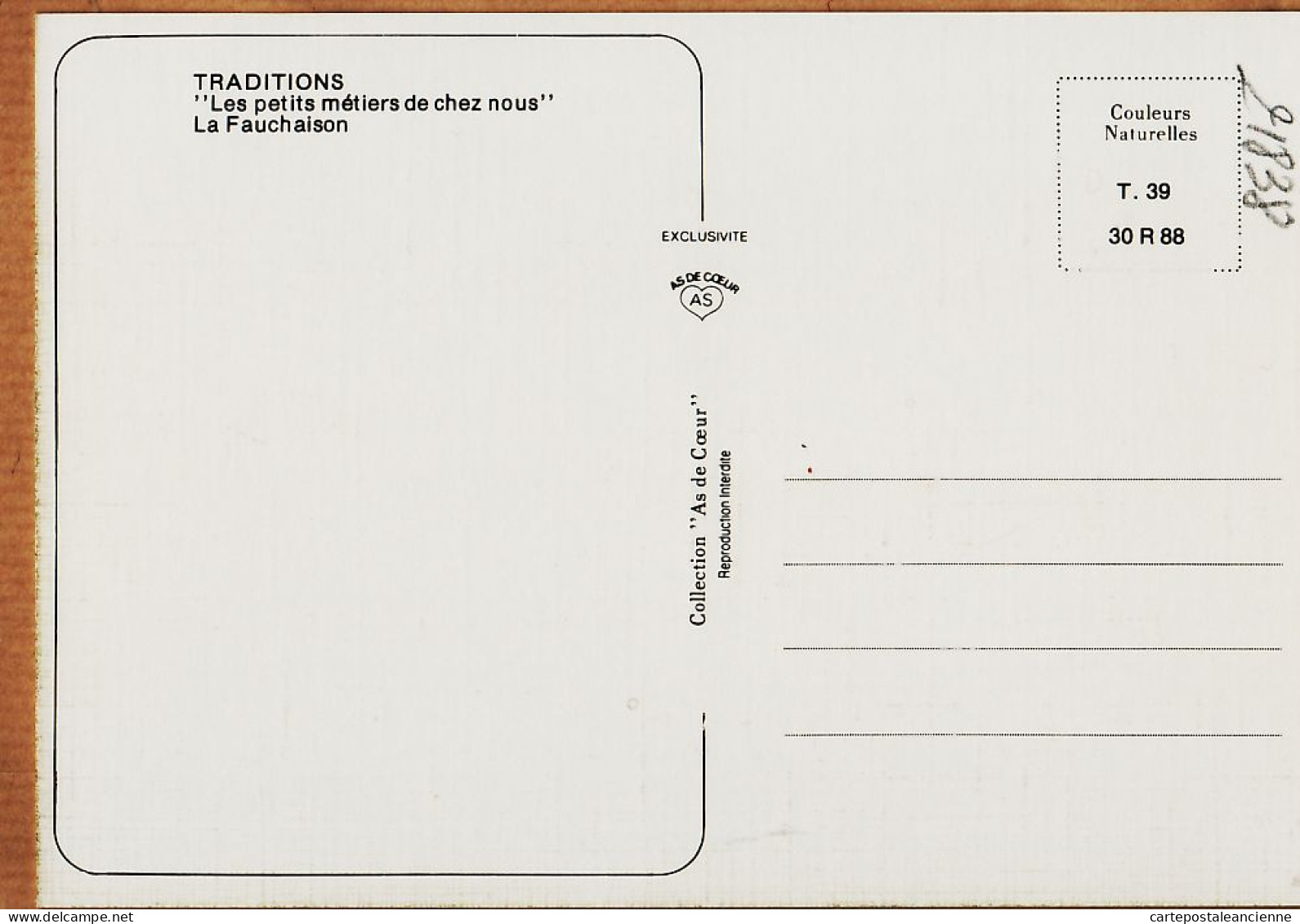 05473 / Midi Pyrenées LA FAUCHAISON Attelage Boeufs Petits Métiers De Chez Nous - CPSM Toilée AS COEUR N°39 Cpagr - Elevage