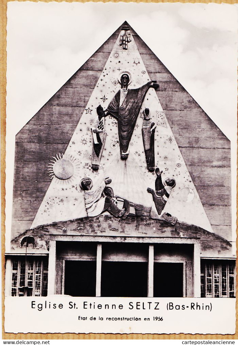 05374 ● SELTZ Bas-Rhin Eglise SAINT-ETIENNE Etat Reconstruction En 1956 Photo WATZEK Hagueneau Véritable-Photo M.P - Other & Unclassified