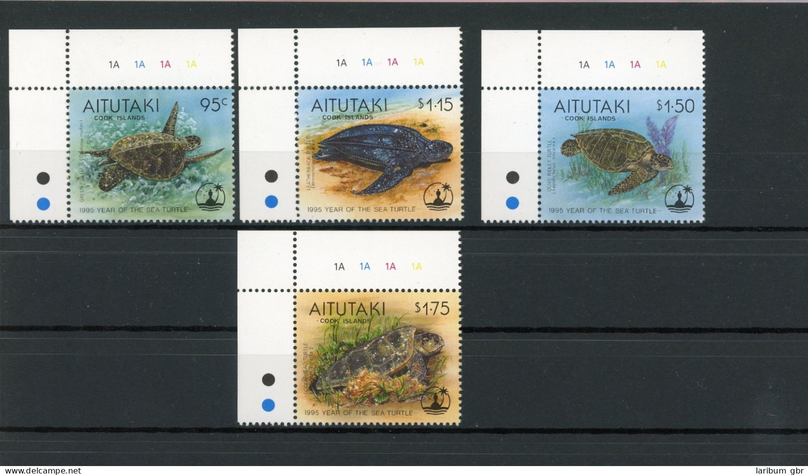 Aitutaki 744-47 Postfrisch Schildkröte #IN065 - Aitutaki