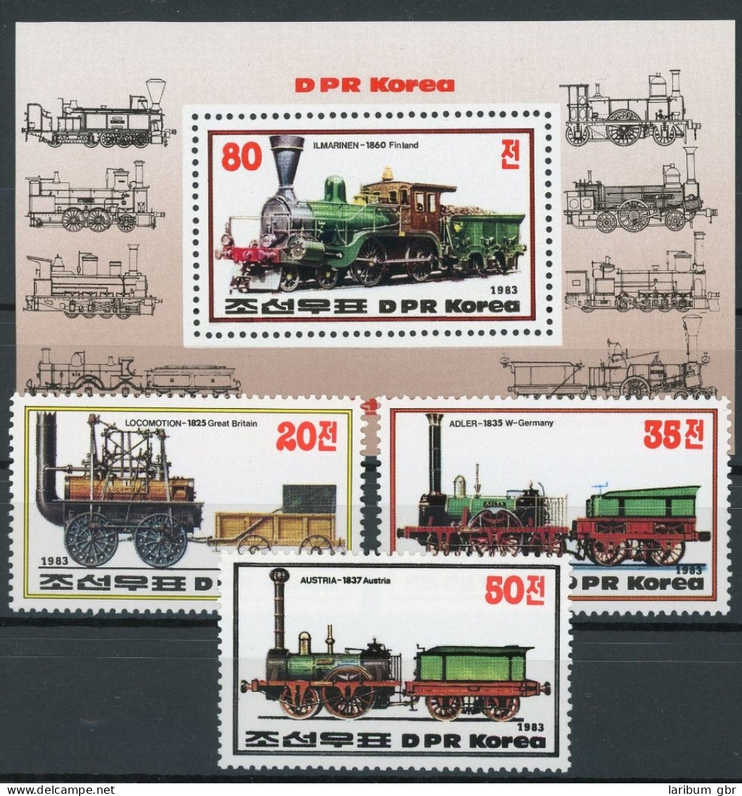Nordkorea 2371-2373, Block 146 Postfrisch Eisenbahn #IX251 - Corée (...-1945)