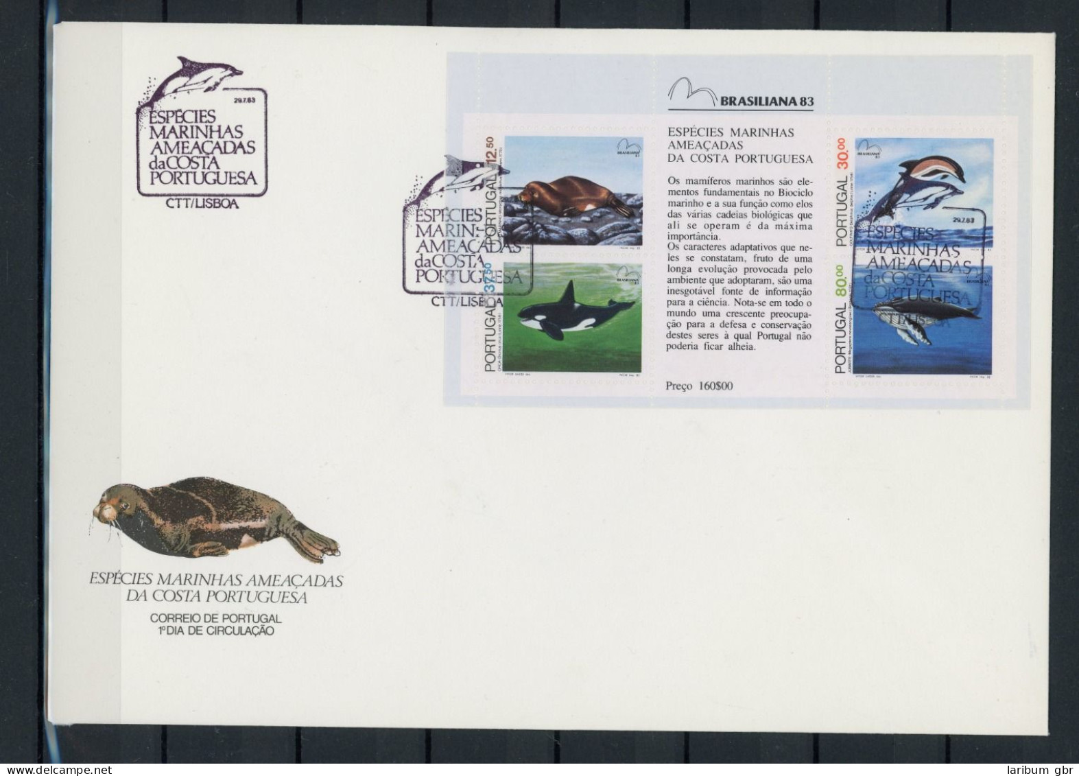 Portugal Block 41 Fische Ersttagesbrief/FDC #IN132 - Other & Unclassified