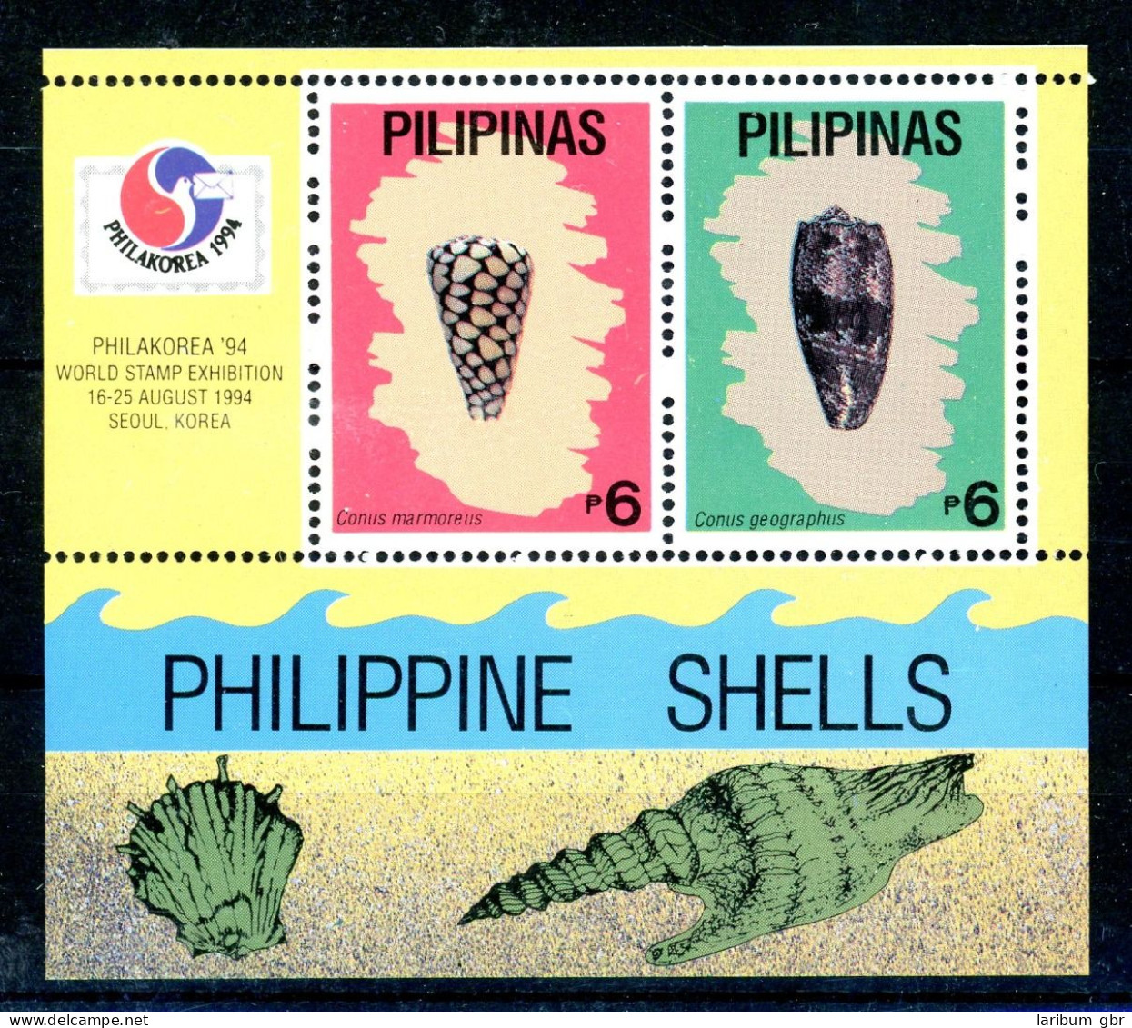 Philippinen Block 78 Postfrisch Muscheln/ Schnecken #JQ802 - Philippinen