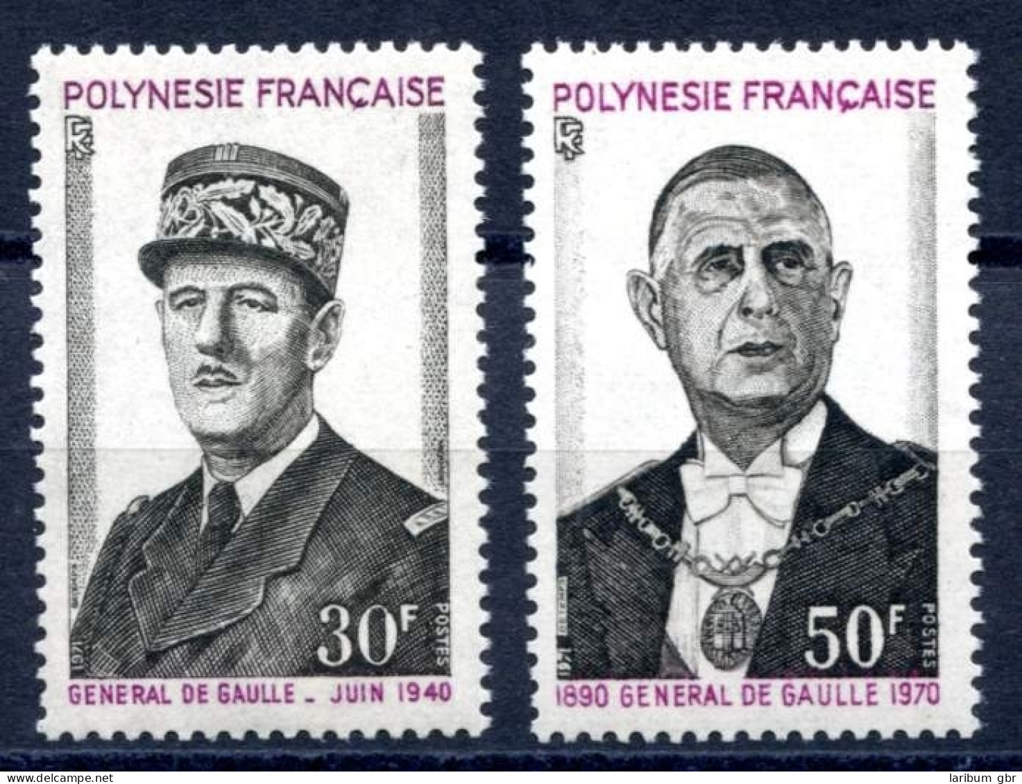 Franz. Polynesien 143-144 Postfrisch De Gaulle #IS725 - Other & Unclassified