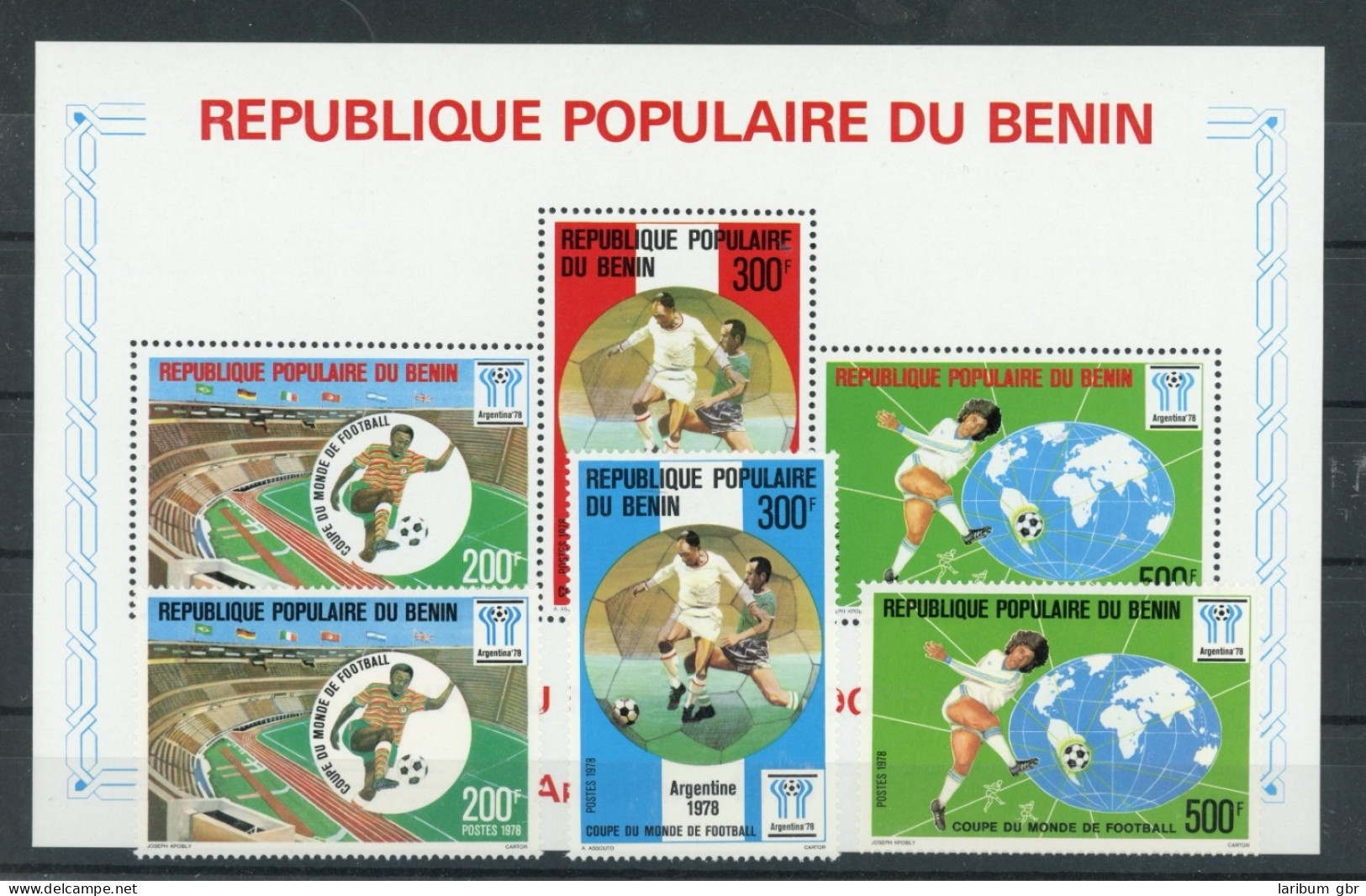 Benin 132-134, Block 4 Postfrisch Fußball #HK884 - Bénin – Dahomey (1960-...)