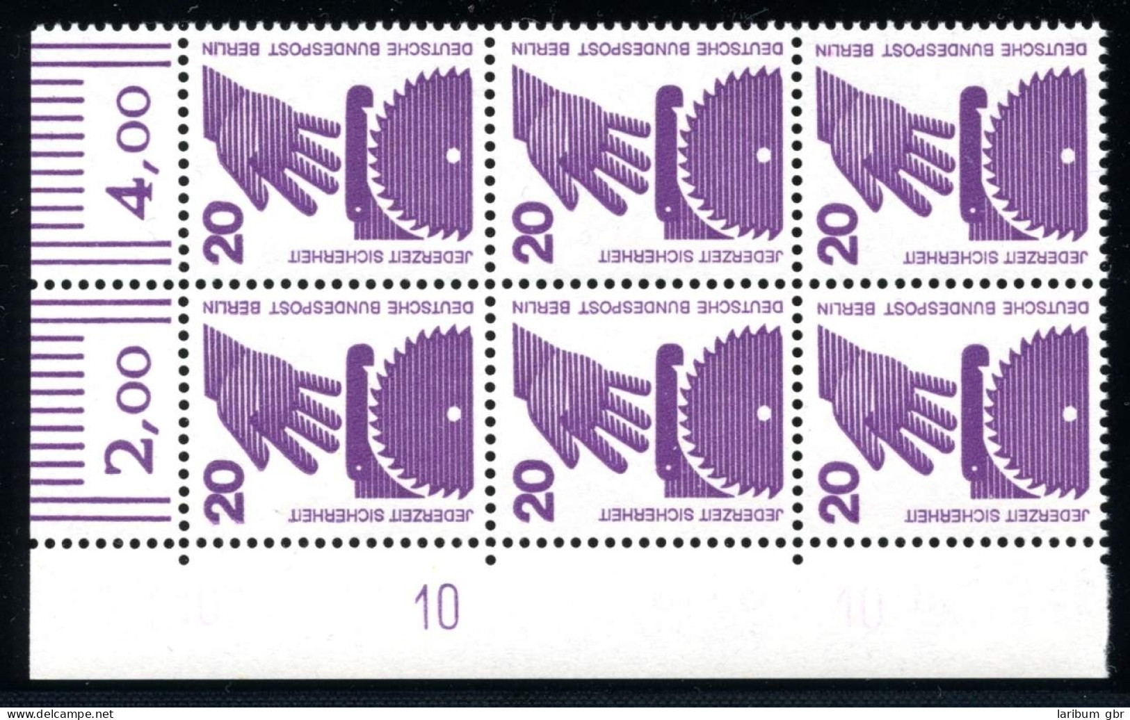 Berlin 404 DZ 10 Postfrisch Im 6er Block #IS770 - Unused Stamps