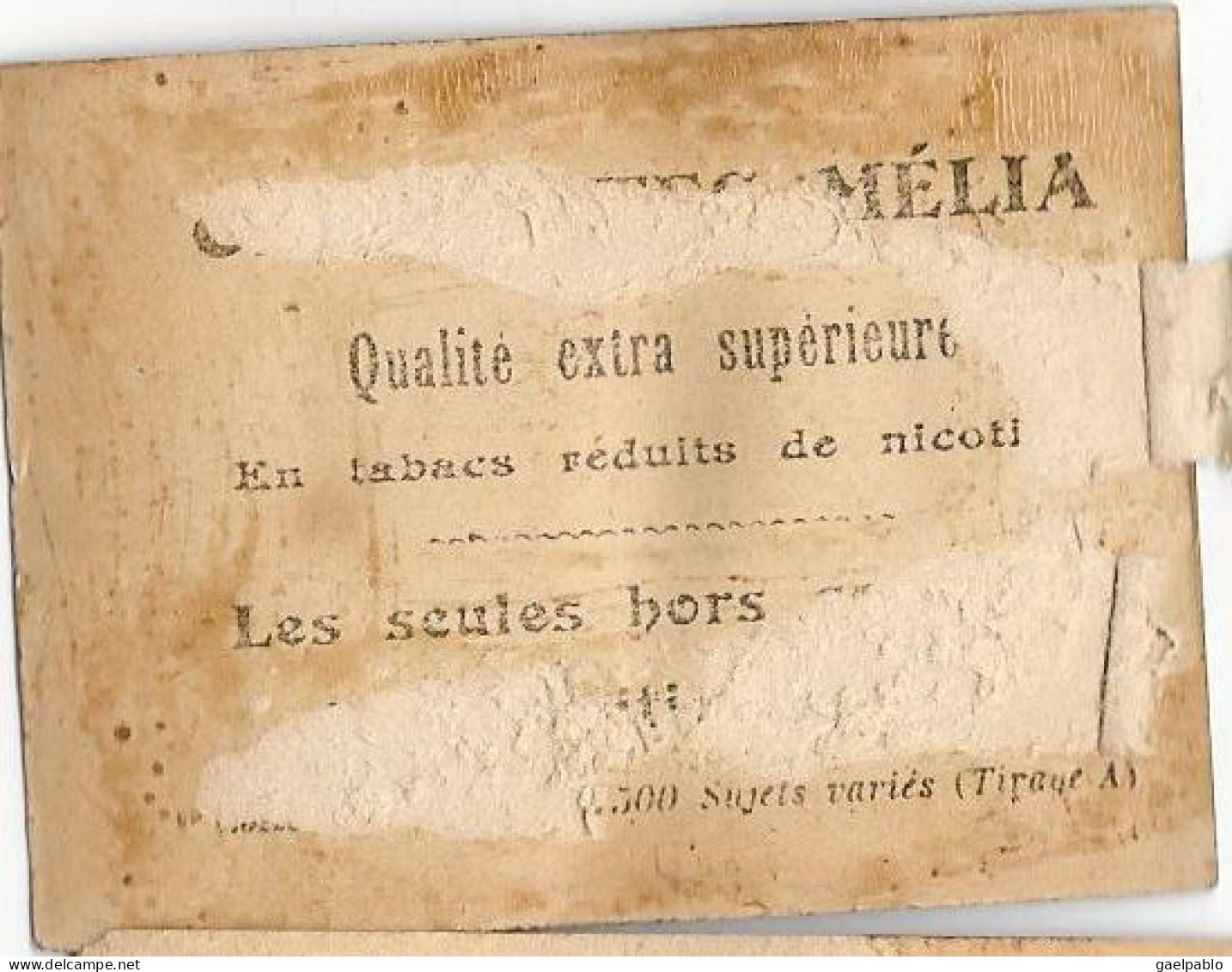 CIGARETTES MELIA -   M. REGNIER   - Tirage A - Melia