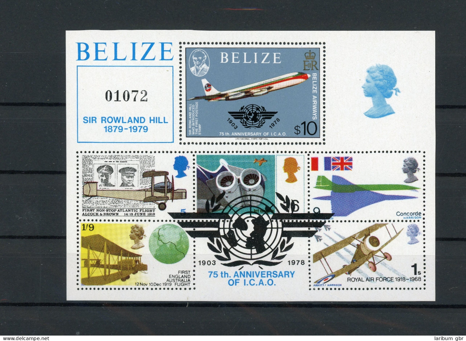 Belize Block 9 Postfrisch Luftfahrt #IS902 - Belize (1973-...)