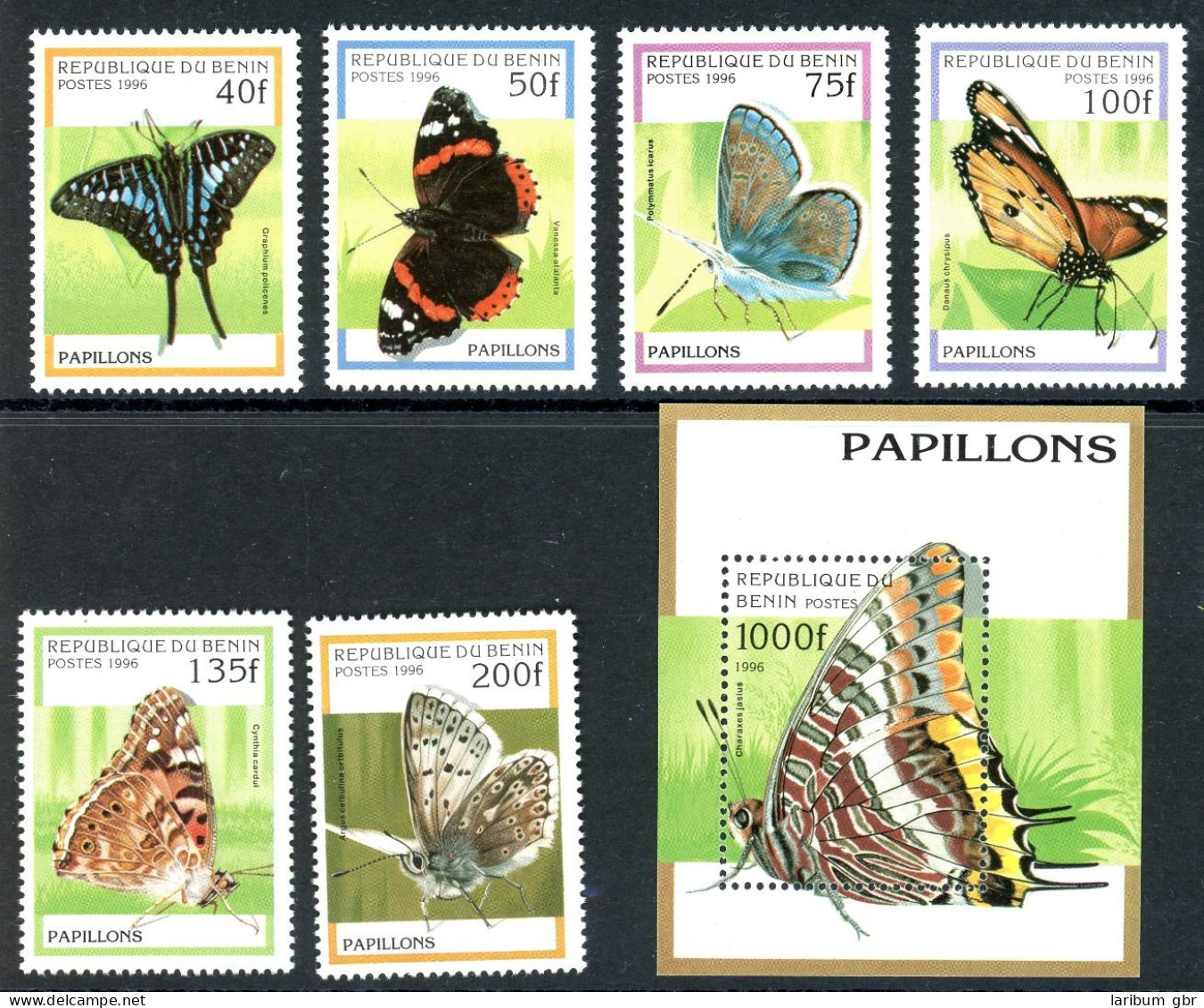 Benin 778-783 + Bl. 16 Postfrisch Schmetterlinge #HC433 - Bénin – Dahomey (1960-...)