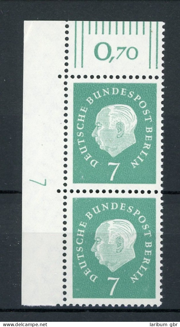 Berlin 182 W OR DZ 7 Postfrisch Kleiner Knick Oben Links #IT909 - Unused Stamps