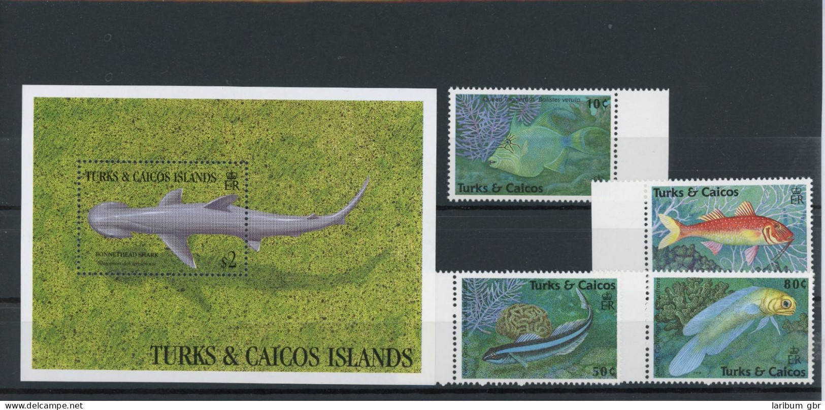 Turks Und Caicos 891, 93-94, 96, Block 81 Postfrisch Fische #IN095 - Turks- En Caicoseilanden