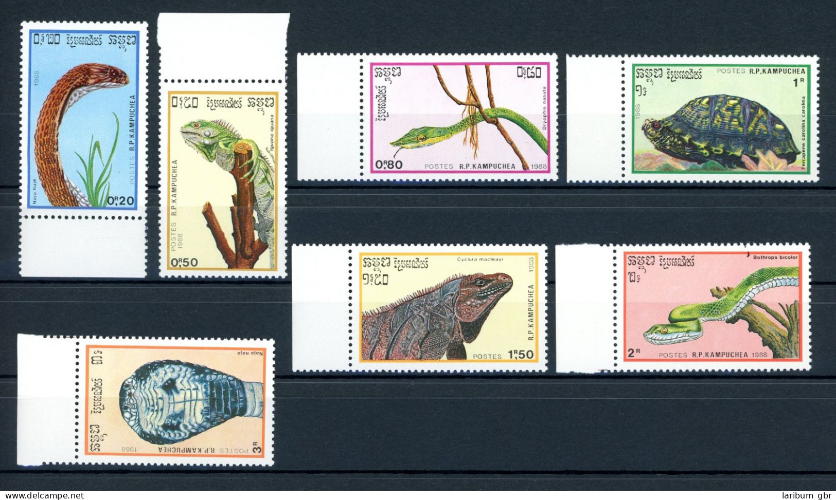 Kambodscha 983-89 Postfrisch Reptilien #HE601 - Cambodge