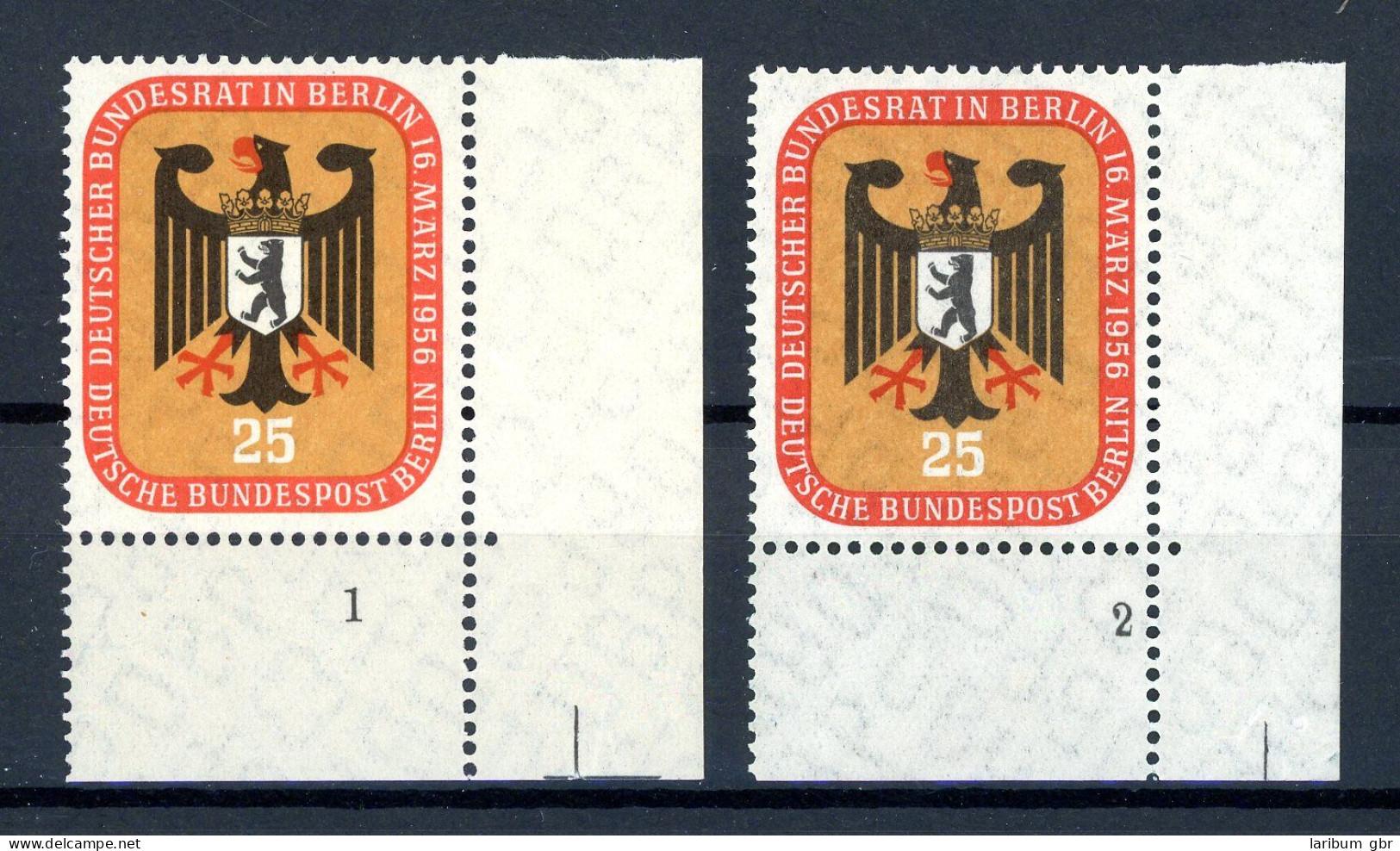 Berlin 137 Eckrand Ur Postfrisch Formnummer/ FN 1+2 #JO987 - Other & Unclassified