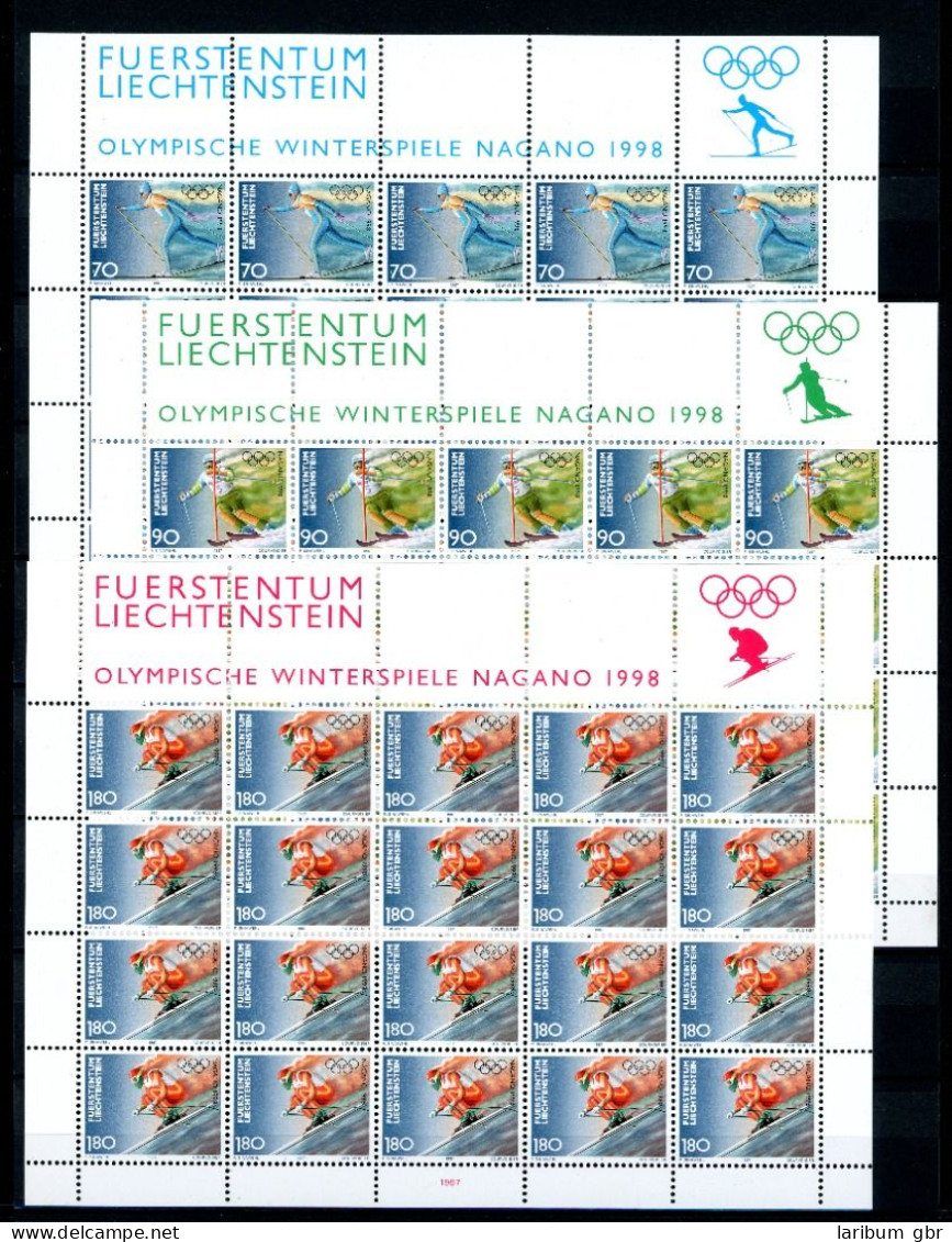 Liechtenstein Kleinbögen 1162-1164 Postfrisch Olympiade 1998 Nagano #JW992 - Autres & Non Classés