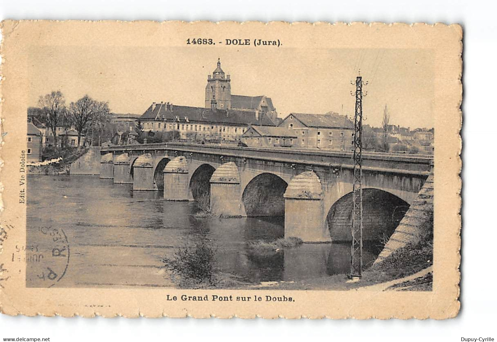 DOLE - Le Grand Pont Sur Le Doubs - état - Dole