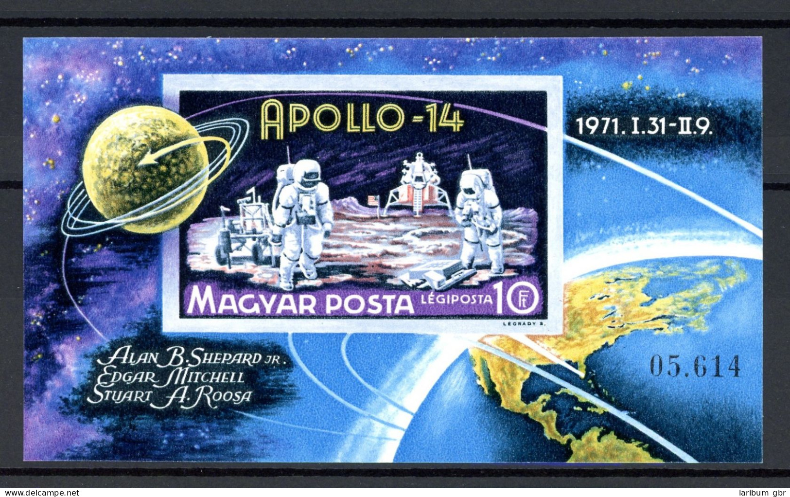 Ungarn Block 80 B Postfrisch Apollo 14 #JO863 - Autres & Non Classés