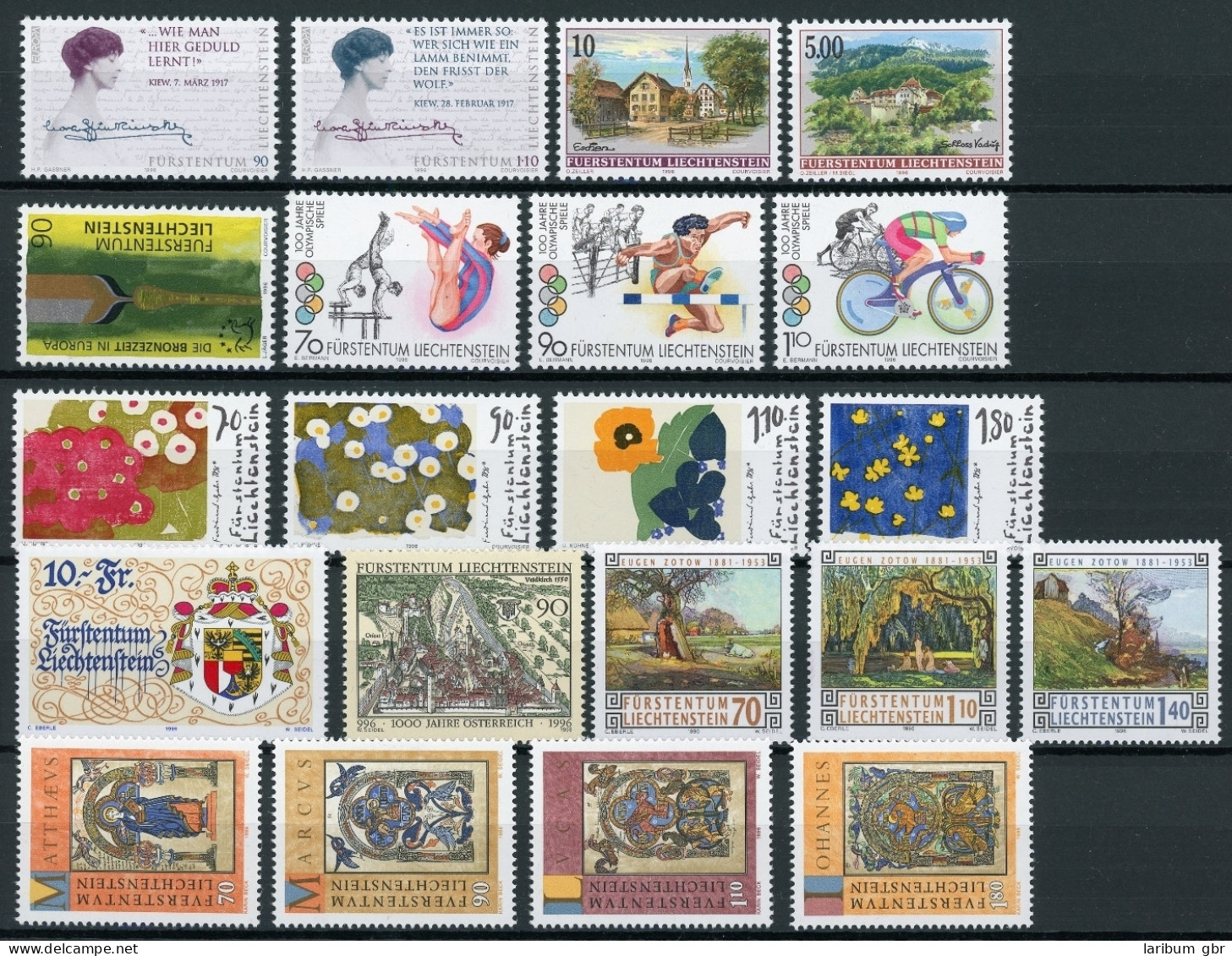 Liechtenstein Jahrgang 1996 1124-1144 Postfrisch #HX024 - Sonstige & Ohne Zuordnung
