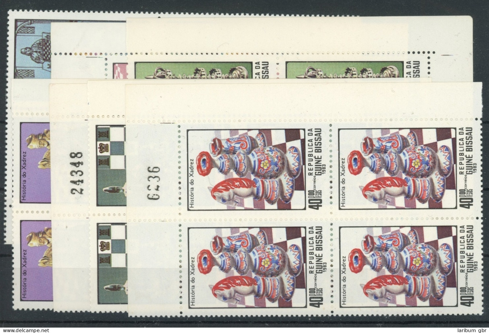 Guinea Bissau 4er Block 674-80 Postfrisch Schach #JK859 - Guinée-Bissau