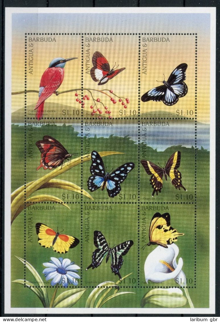 Antigua + Barbuda KB Mit 2475-2483 Postfrisch Schmetterlinge #JQ823 - Antigua And Barbuda (1981-...)