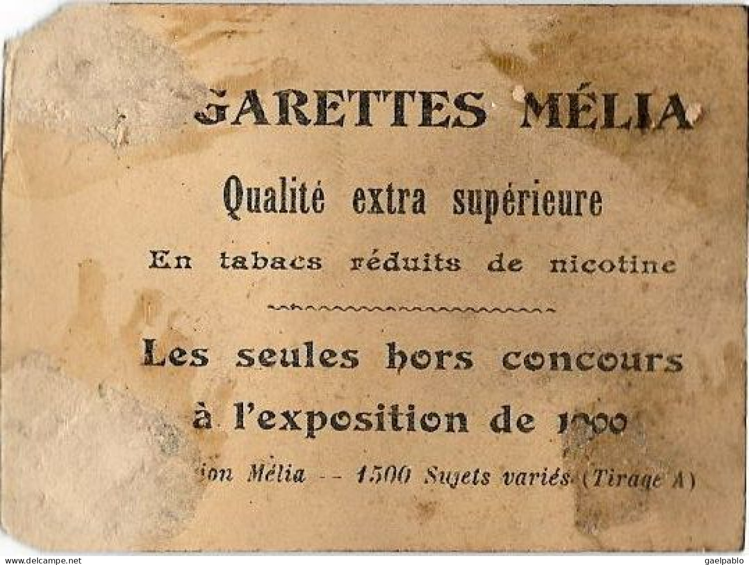 CIGARETTES MELIA - E. FOUGERE - Tirage A - Melia